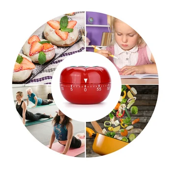 

Kitchen Timer Mechanical Pomodoro Counter Toy Count Down Alarm Kitchen Cooking Accessories Tool Tomato Reminders