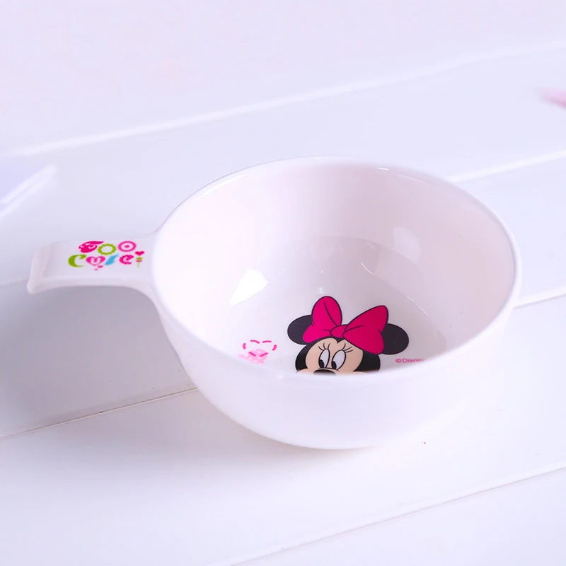 Дисней детская посуда Микки Минни один уши мультфильм чаша детская столовая утварь для кормления - Цвет: 1
