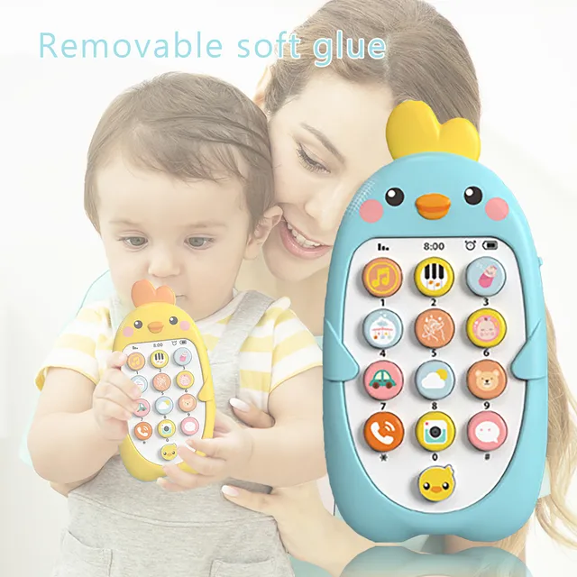 Kidpal Baby Cell Phone Vocal Toys 6 To 12 Months,Pretend Phones Educational Fidget Toys For 1 2 Year Old Boy Girl Birthday Gifts 6