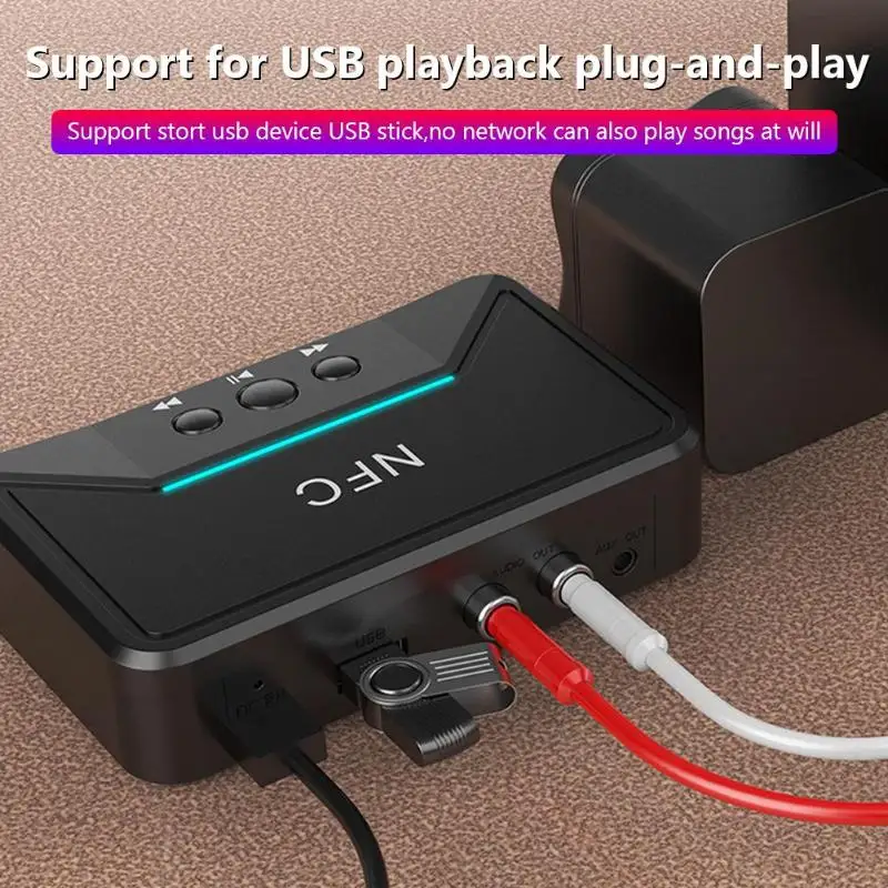 NFC Bluetooth 5,0 аудио приемник BT200 3,5 мм AUX RCA Jack Hifi беспроводной стерео аудио адаптер ключ для автомобильного динамика