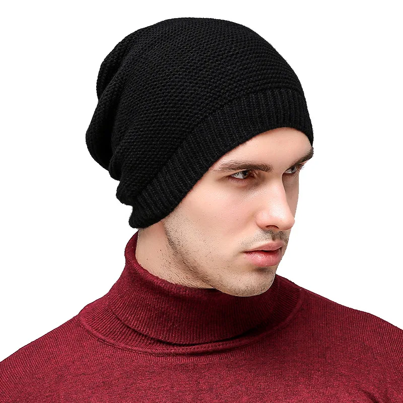 Модная мужская теплая зимняя шапка мягкие вязанные шапочки Skullies Beanies зимняя женская шапка вязаные шапки