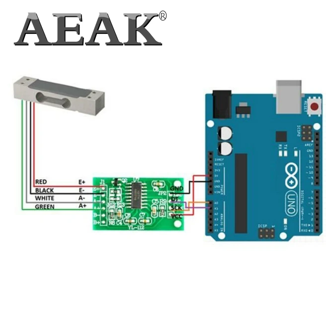 AEAK цифровой тензодатчик датчик веса 2 кг портативные электронные кухонные весы+ HX711 датчик взвешивания s Ad Модуль