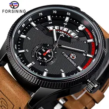 Aliexpress - Forsining Date Men Automatic Watches Sport Style Men’s Mechanical Wristwatch Luxury Military Leather Wrist Watch Man Clock 3bar