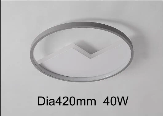 A Style Dia420mm Современная светодиодная люстра освещение для спальни Кабинета фойе серый+ белый цвет 90-260 В люстры светильники поверхностного монтажа - Цвет абажура: A Style Dia420mm