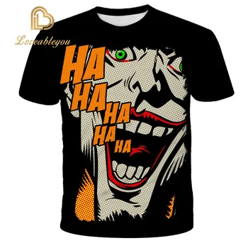 

2020 Summer Newest Clown 3D Printed T Shirt Men Joker Face Casual Male Tshirt Clown Short Sleeve Funny T Shirts Tops Tee