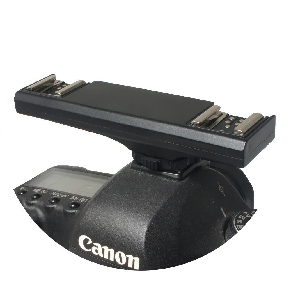 Двойной Горячий башмак Вспышка Speedlite кронштейн сплиттер WS-2N для Canon 7DII 70D 5DIII Nikon D7100 D7200 DSLR камеры видеокамеры