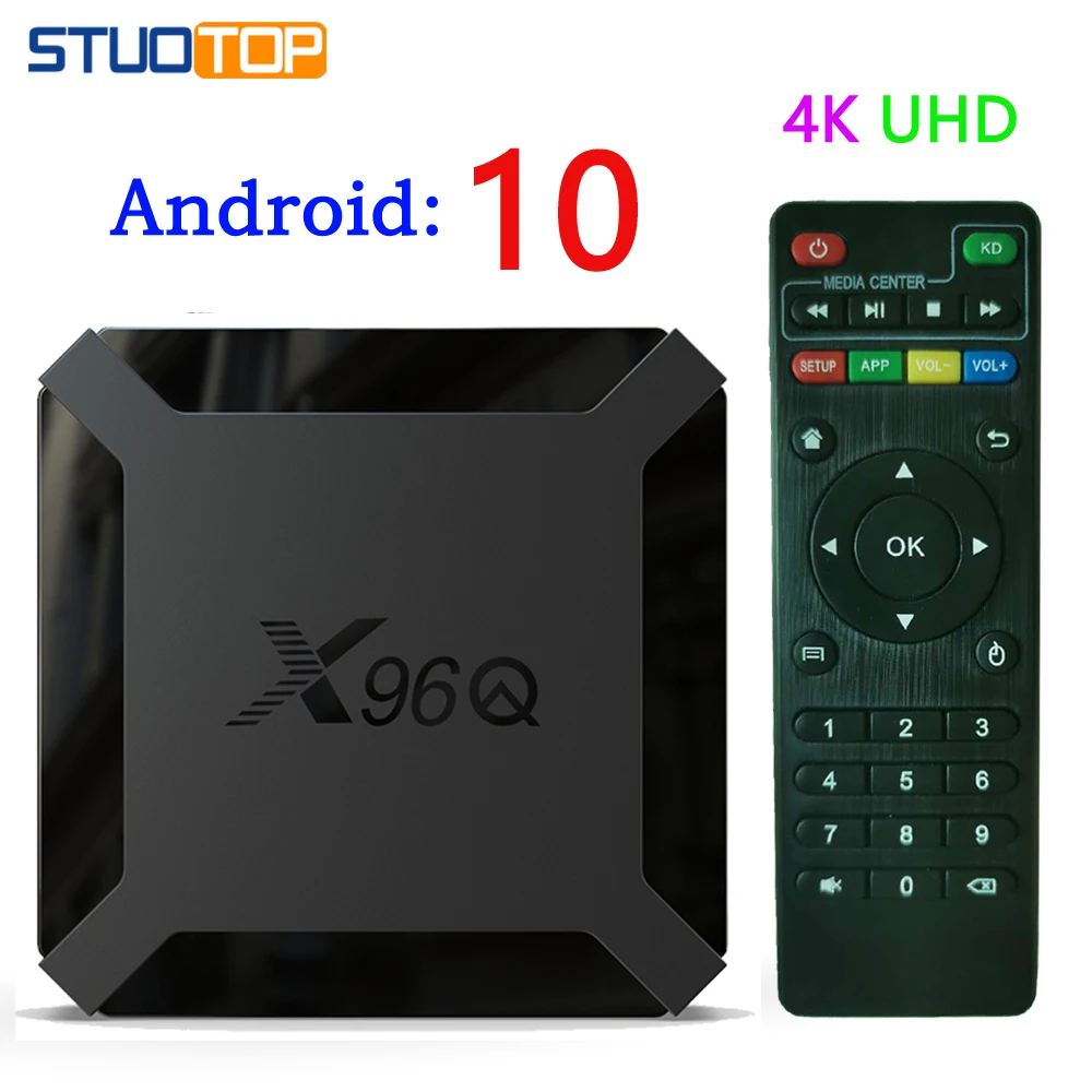 Приставка Смарт ТВ STUOTOP X96 Q mini Android 10 0 4K Allwinner H313 1 ГБ 8 16 четырехъядерный