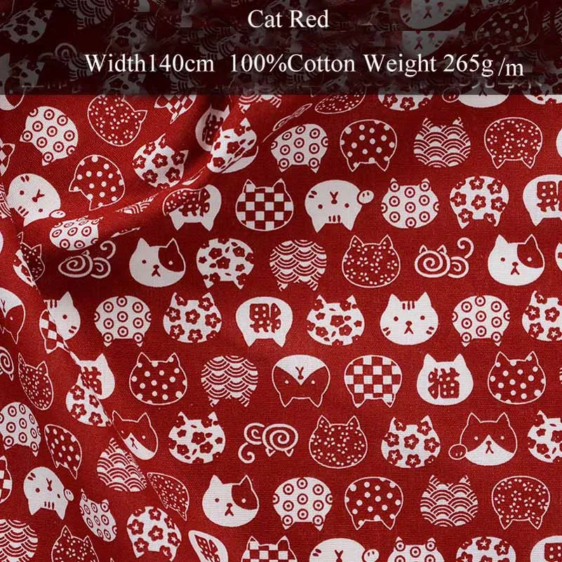 Cotton Printed Japanese Style Quilting Fabric for DIY Doll Clothes Handmade Sewing Accessories