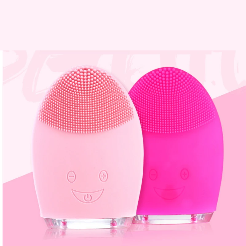 Foreoing Silicone Electric Face Cleansing Brush Sonic Pore Cleaner Cepillo Facial Ultrasonic Face Cleaning Skin Care Machine
