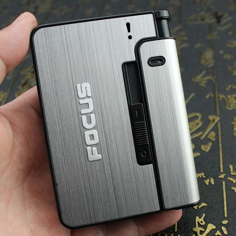 Focus Cigarette Case Inner Lighter Box Lighter Holder Case Portable Smoking Gadgets