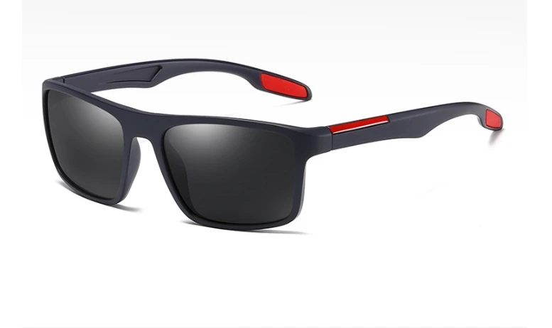 C7 gray 45992 поляризованные пластиковые титановые Квадратные Солнцезащитные очки для мужчин модные уличные очки для вождения UV400 - Цвет линз: C7 gray