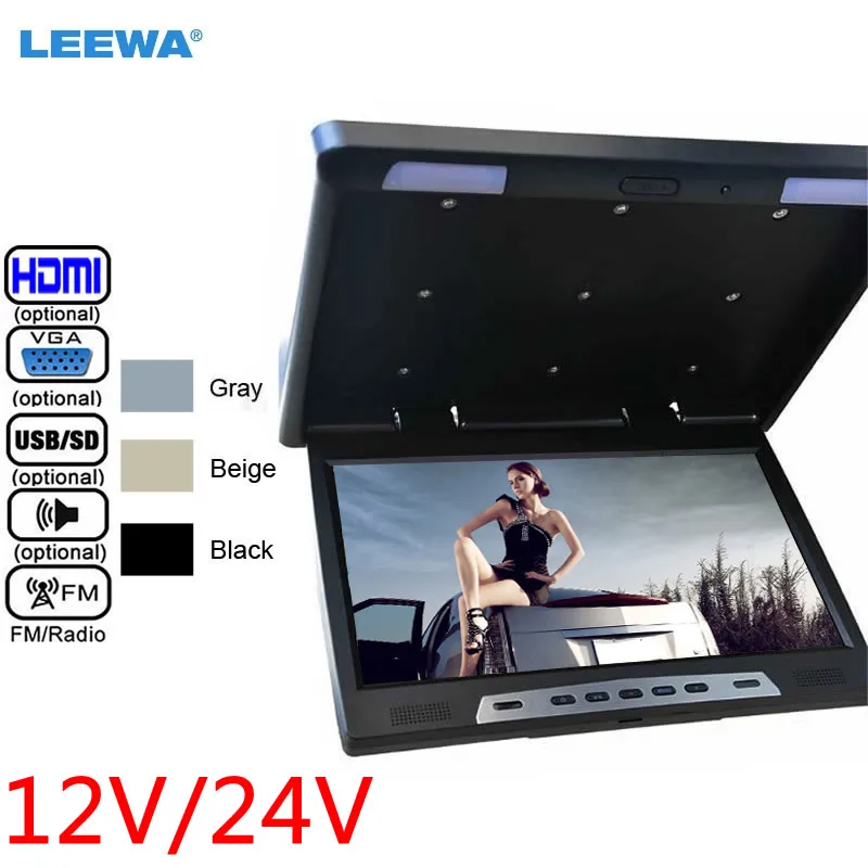 ЖК монитор LEEWA для автомобиля 12 В/24 В 22 дюйма HD на крышу с откидной сенсорной