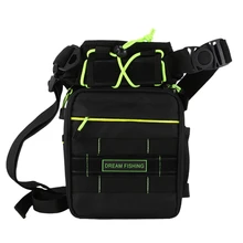 ABLB-Dream Fishing Multifunction Fishing Bag Outdoor 1200D Nylon Large Capacity Waist Bag