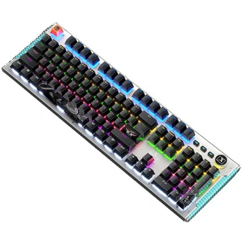 

K968 USB Wired Mechanical Keyboard 104 Keys Blue Switch Backlit 30 Lights Gaming Keyboard for PC Computer