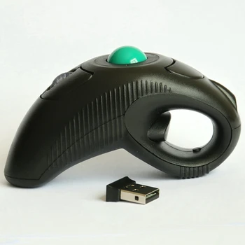 

USB Optical Track Ball Wireless Off-Table Use Mouse With Laser Pointer Air Mouse Handheld Trackball Mouse