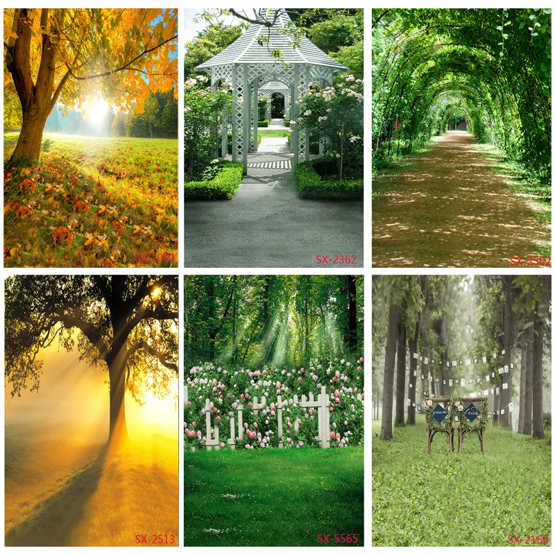 

ZHISUXI Natural Scenery Photography Background Lawn Forest Landscape Travel Photo Backdrops Studio Props YXFL-38