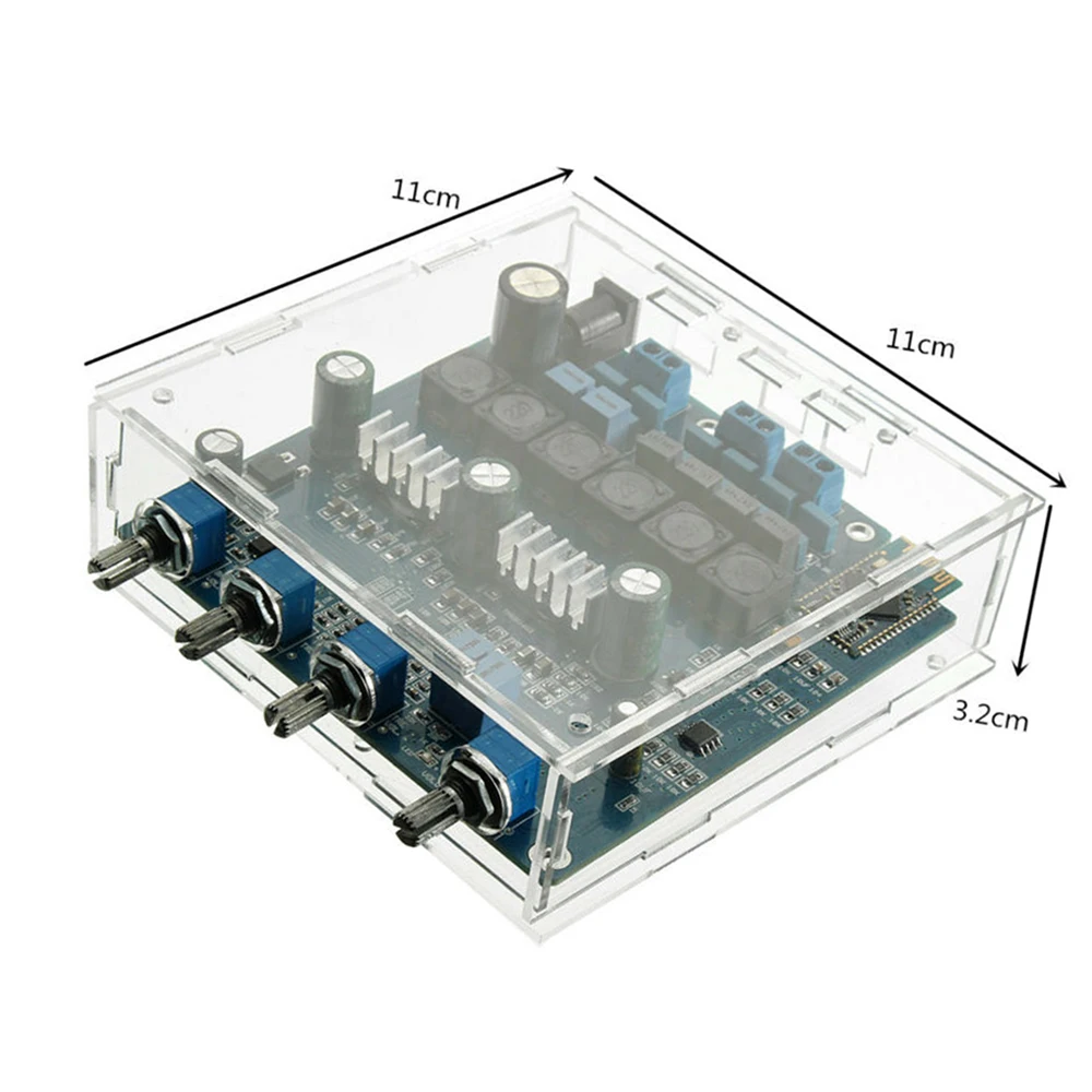 

Class D TPA3116 Class D Bluetooth V4.0 2.1 Digital Amplifier Board 100W+2x50W+1 Set Of Acrylic Box Parts &Components