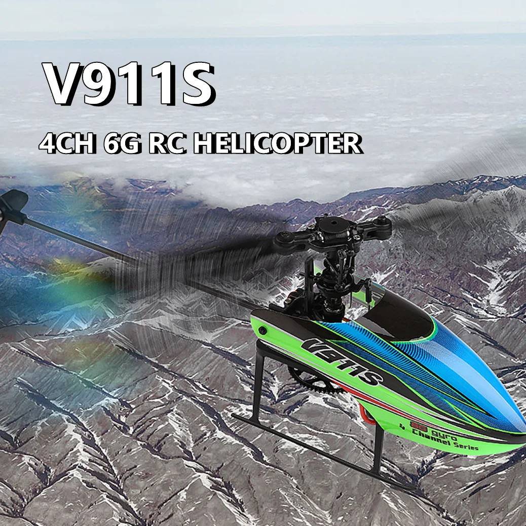 Вертолет Wltoys V911s RC с дистанционным управлением 4 канала 6-Aixs 2 ГГц модель весла