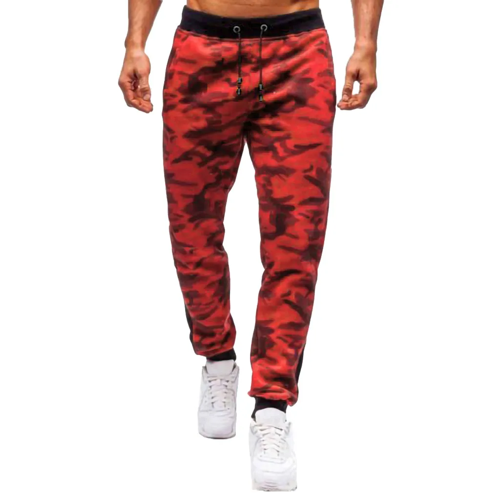 Red Mens Jogger Autumn Pencil Harem Pants Men Camouflage Military Pants Loose Comfortable Cargo Trousers Camo Joggers PLUS 10.21 - Цвет: Red