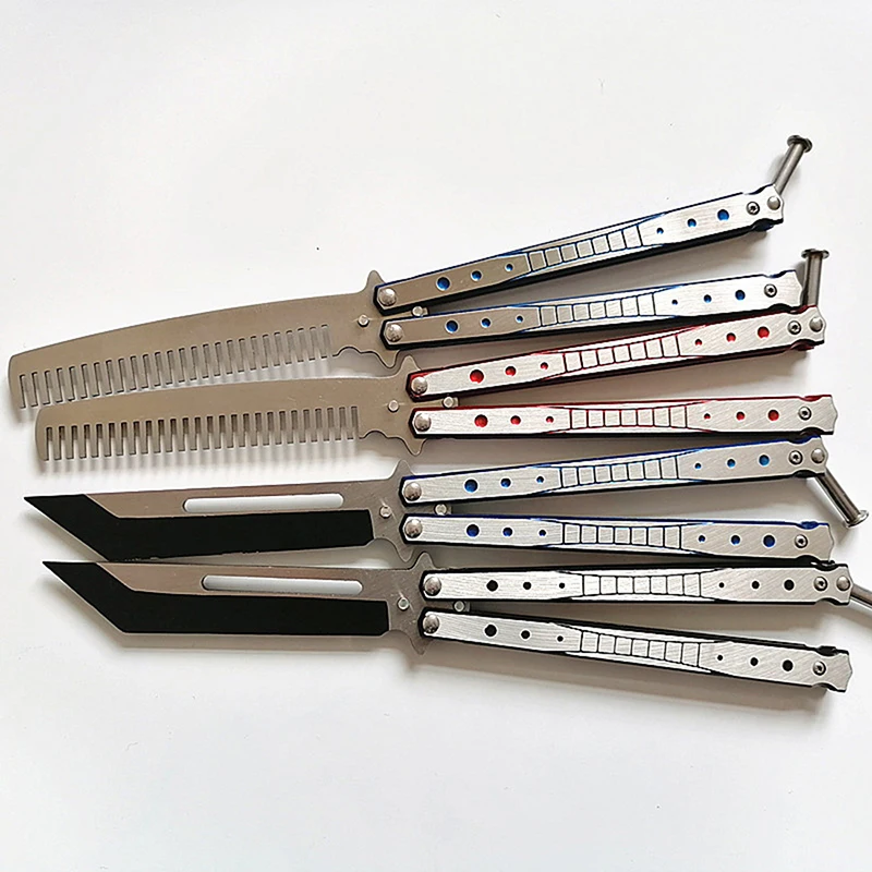 Новейший нож бабочка Balisong с тупым лезвием карманный инструмент для занятий