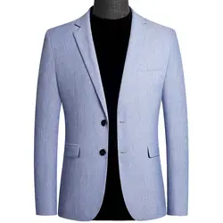 Thoshine Brand Spring Autumn Men Blazers Solid Color Male Fashion Outerwear Casual Suit Tops High Quality