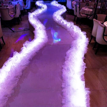 

Creative arrangement wedding wedding props T stage yarn road snow yarn stage decoration mall opening party banquet decoration