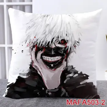 

45X45CM Hot Anime Tokyo Ghoul Pillow Covers kaneki ken Touka Kirishima Dakimakura case 3D Prints double sided Print Pillowcase