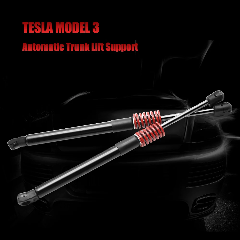 2 шт. для Tesla модель 3 Лифт поддерживает задние стойки багажника газовые пружины ударов подходят из Нержавеющей Стали Гидравлический шток автомобильные аксессуары