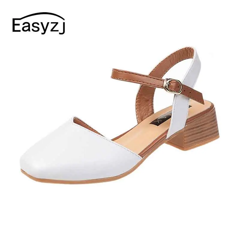 

Summer Women Sandals Open Toe shoes Women's Sandles Square heel Women Shoes Korean Style Gladiator Shoesfemeninas high heels