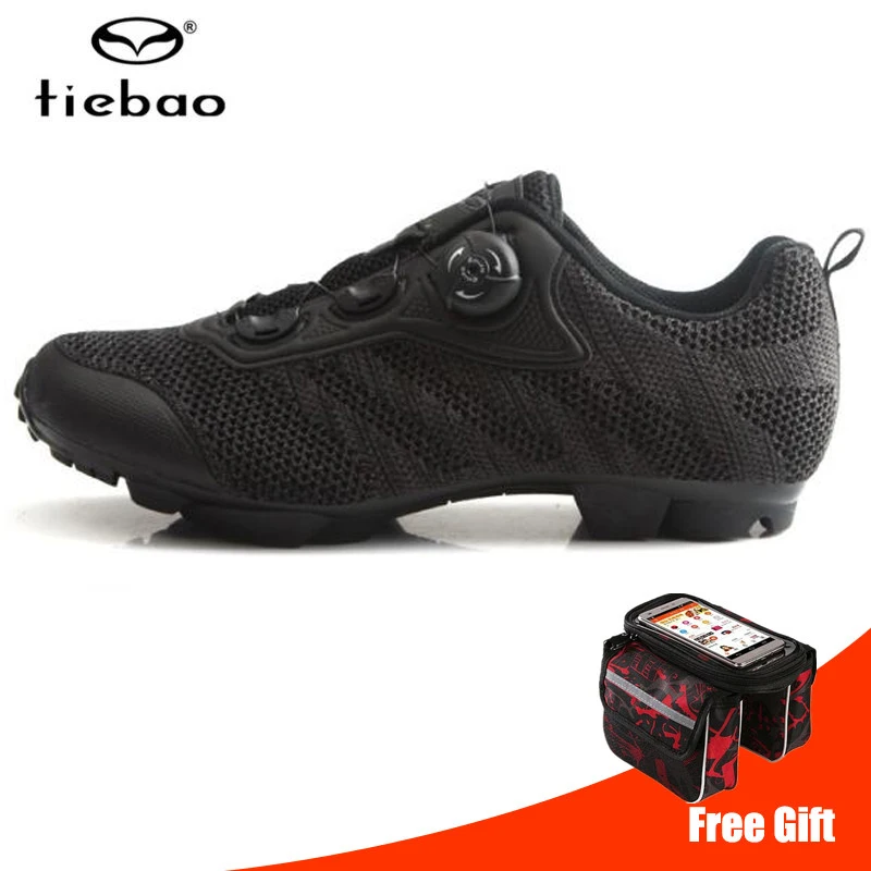 add bag Tiebao велосипедная обувь Sapatilha Ciclismo Mtb мужские кроссовки легкие самозакрывающиеся bicicleta chaussure vtt обувь для горного велосипеда - Цвет: add bag