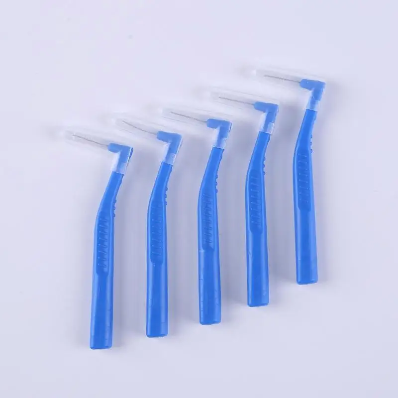 5pcs L Shape Interdental Brushes Oral Care Teeth Dental Floss Tooth Pick Toothpick Interdental Brush