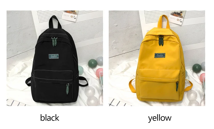 YaphleeSimple водонепроницаемый нейлоновый женский рюкзак школьный книги сумка для девочек-подростков школьные сумки на плечо дорожные рюкзаки