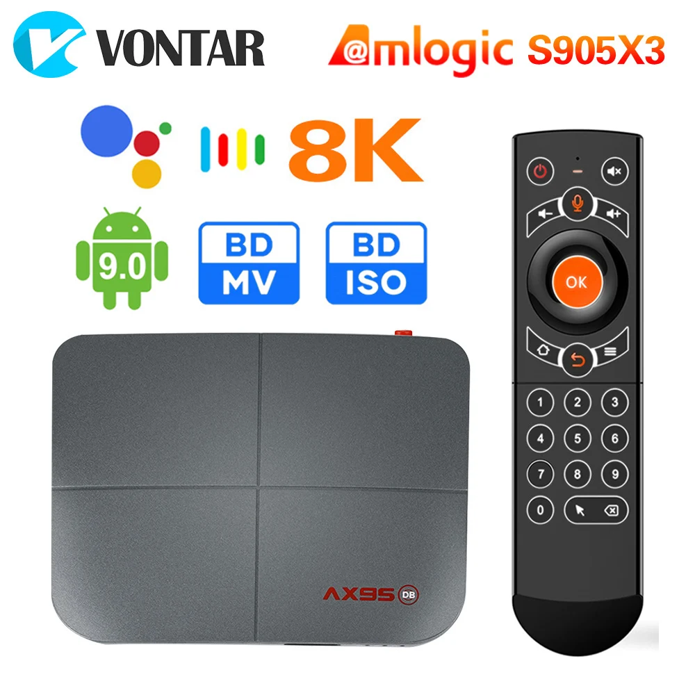 Media-Player Smart-Tv-Box Dolby Youtube 8K AX95 Android 9.0 Amlogic S905x3 Support 4K