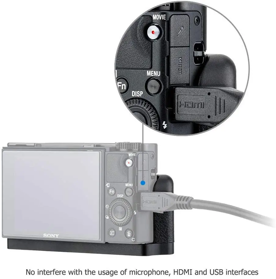 Противоскользящая Металлическая рукоятка L кронштейн держатель для sony RX100 Mark VII RX100M7 камера заменяет sony AGR2 Насадка-Хват