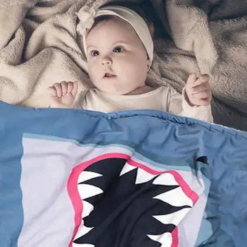 

Soft Fleece Infant Blanket Crib Bedding Flannelette Cashmere Digital Printing Process Cartoon Animal Print Quilt Swaddle