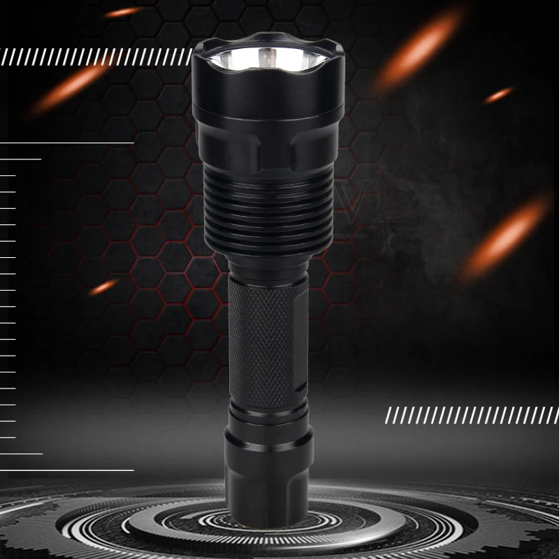 C12 красный светодиодный L2 охотничий фонарик алюминиевый тактический фонарик USB Перезаряжаемый Linterna водонепроницаемый для 18650