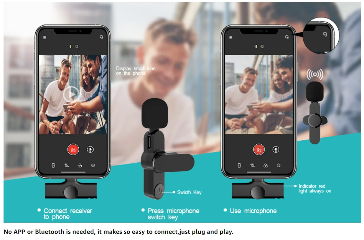 Lavalier Wireless Microphone Portable Mini Mic Price in Dubai, Abu Dhabi Buy Online at XMARTIFY