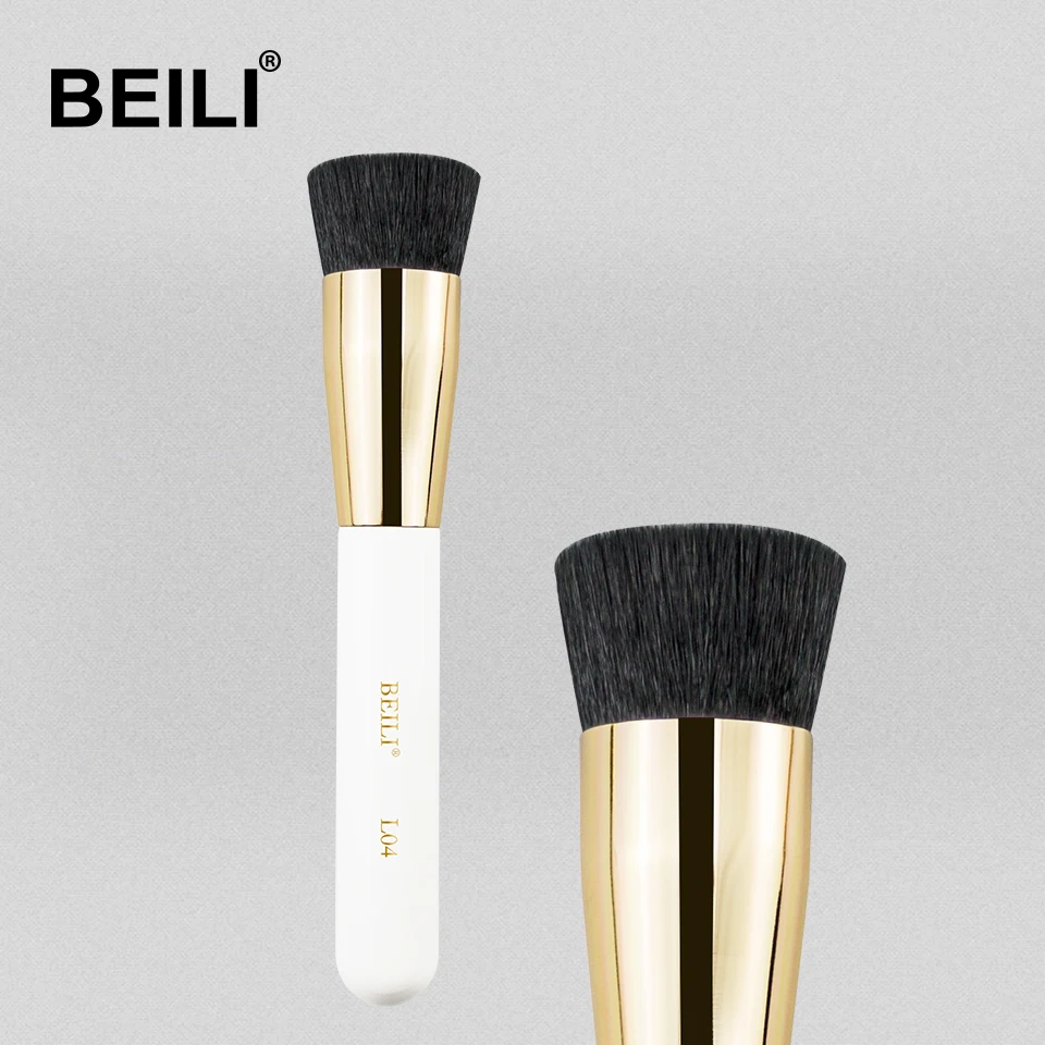 BEILI, новинка, Профессиональные кисти для макияжа, пудра, основа, кисть для лица, натуральная козья шерсть, Смоки, смешивание, косметическая кисть, упаковка