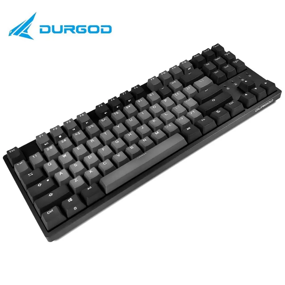 

DURGOD K320 TKL mechanical keyboard cherry mx silent red tenkeyless 87 keys PBT keycap non-backlit gaming keyboard for gamer