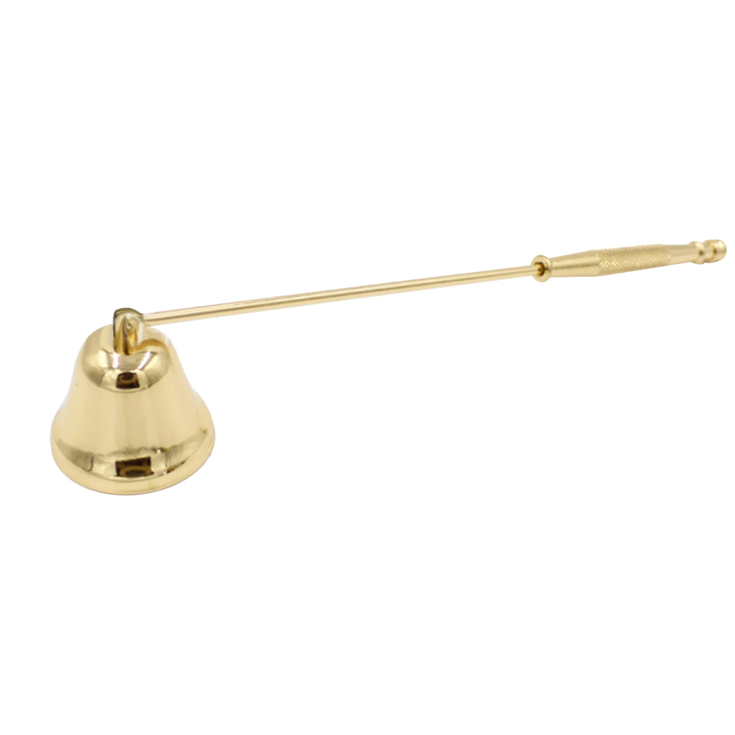 Behogar Candle Suppressor Snuffer винтажная форма колокольчика безопасная длинная ручка гасите потушить огонь крышка инструмент украшения дома - Цвет: Gold