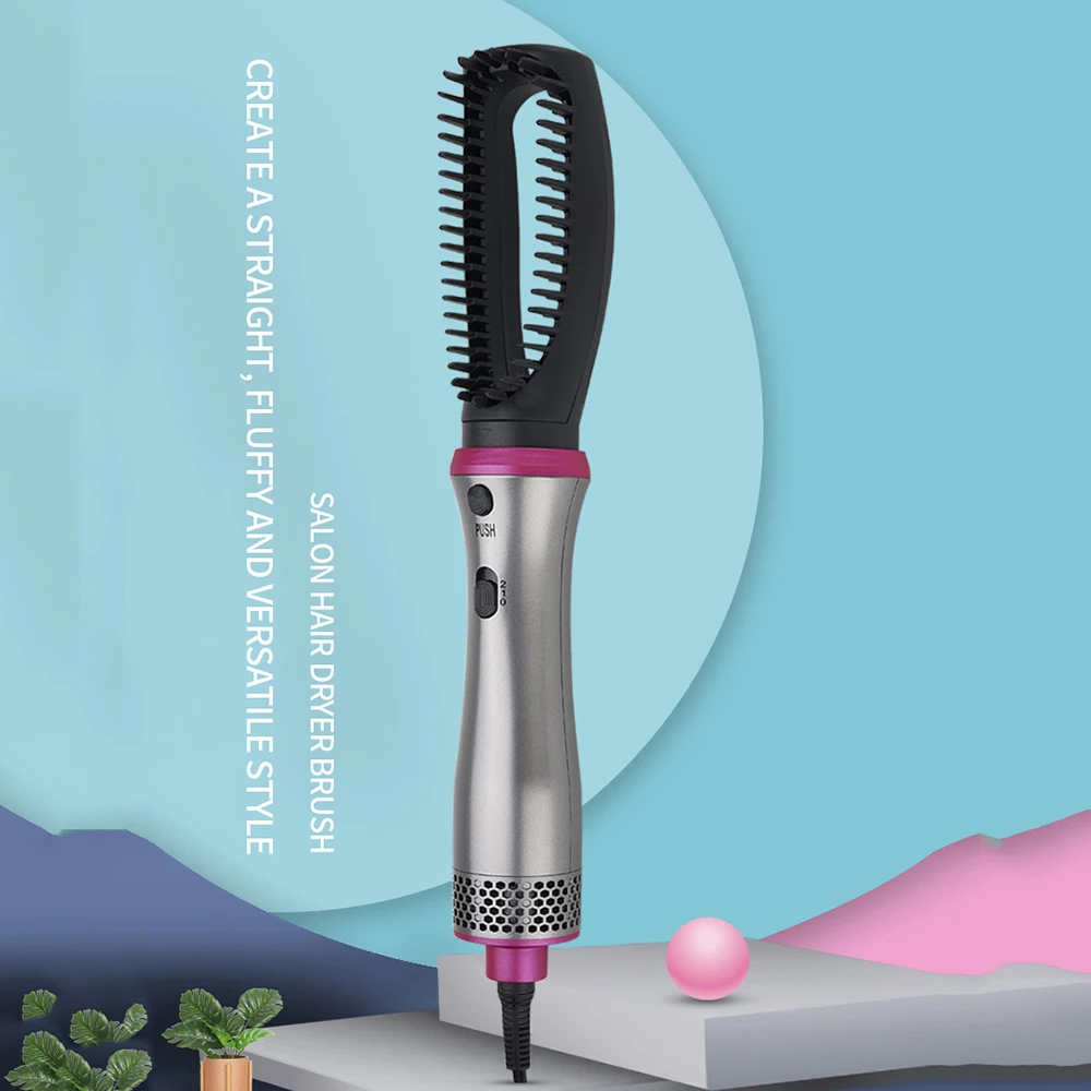 

JuneJour 5-in-1 Hair Air Brush Multi-functional Negative Iong Hair Straightener Curler Brush Reduce Frizz and Static All Hair