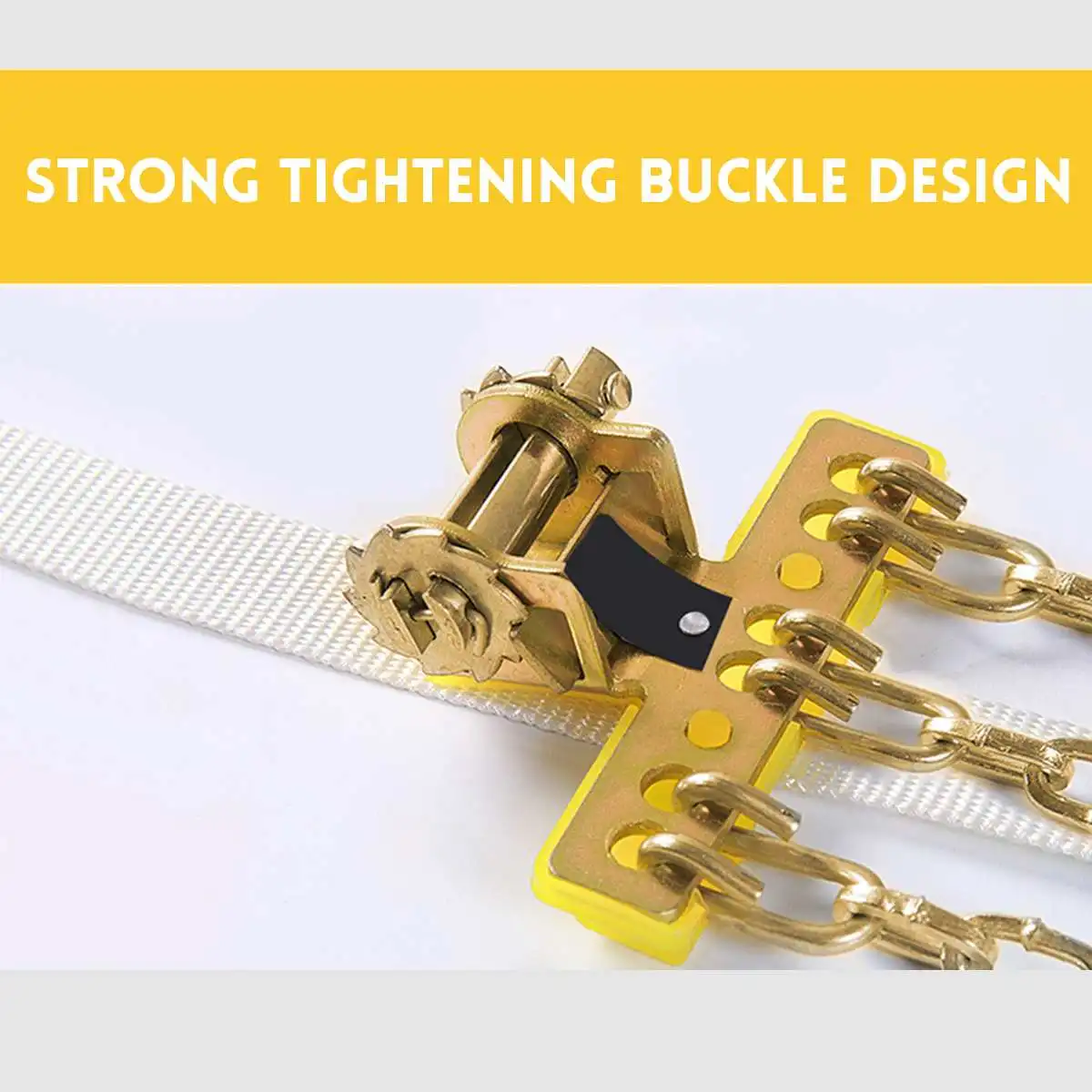 S/M/L Wear-resistant Steel Car Snow Chains Balance Design Anti-skid Chain For Ice/Snow/Mud Road Safe For Driving