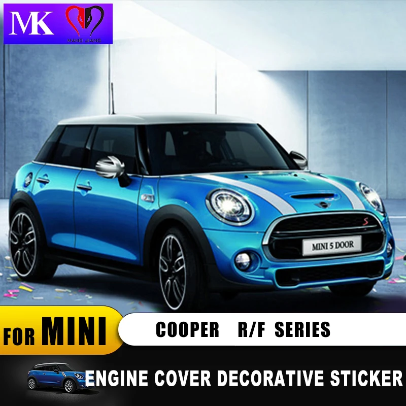 Крышка двигателя линии автомобиля Переводные картинки Mini Cooper Clubman F54 F55 F56 F60 R55 R56 R60 R61 стикер украшения аксессуары