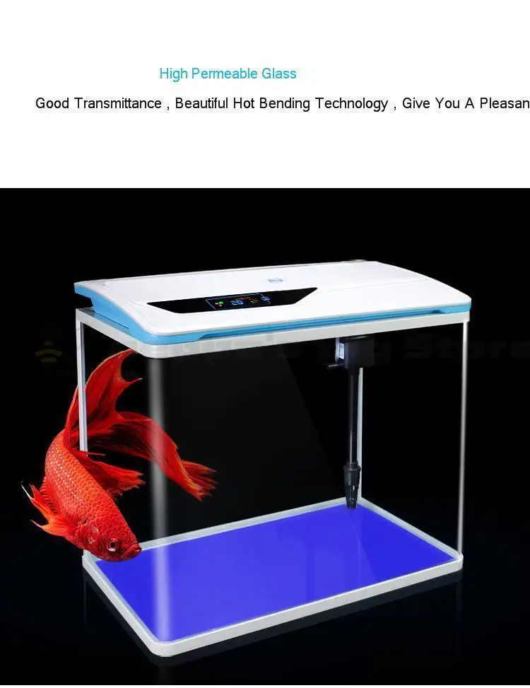 Безводный экологический аквариум для рыб, маленький аквариум, самоциркулирующийся аквариум для гостиной, умный рабочий стол, ленивые домашние, креативные