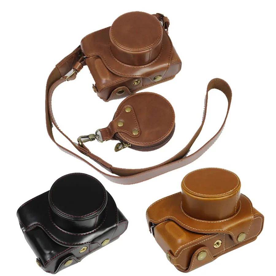 Borsa Di Lusso Della Cassa Della Macchina Fotografica Del Cuoio Dell'Unità Di Elaborazione Per Fujifilm Fuji Xe4 X-E4 Obiettivo Di 27Mm Fm 2.8 Con La 
