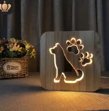 changeable 3d Usb деревянный ночной Светильник s Led настольный стол украшение для спальни подарок теплый белый светильник Медузы архитектурная настольная лампа - Испускаемый цвет: changeable