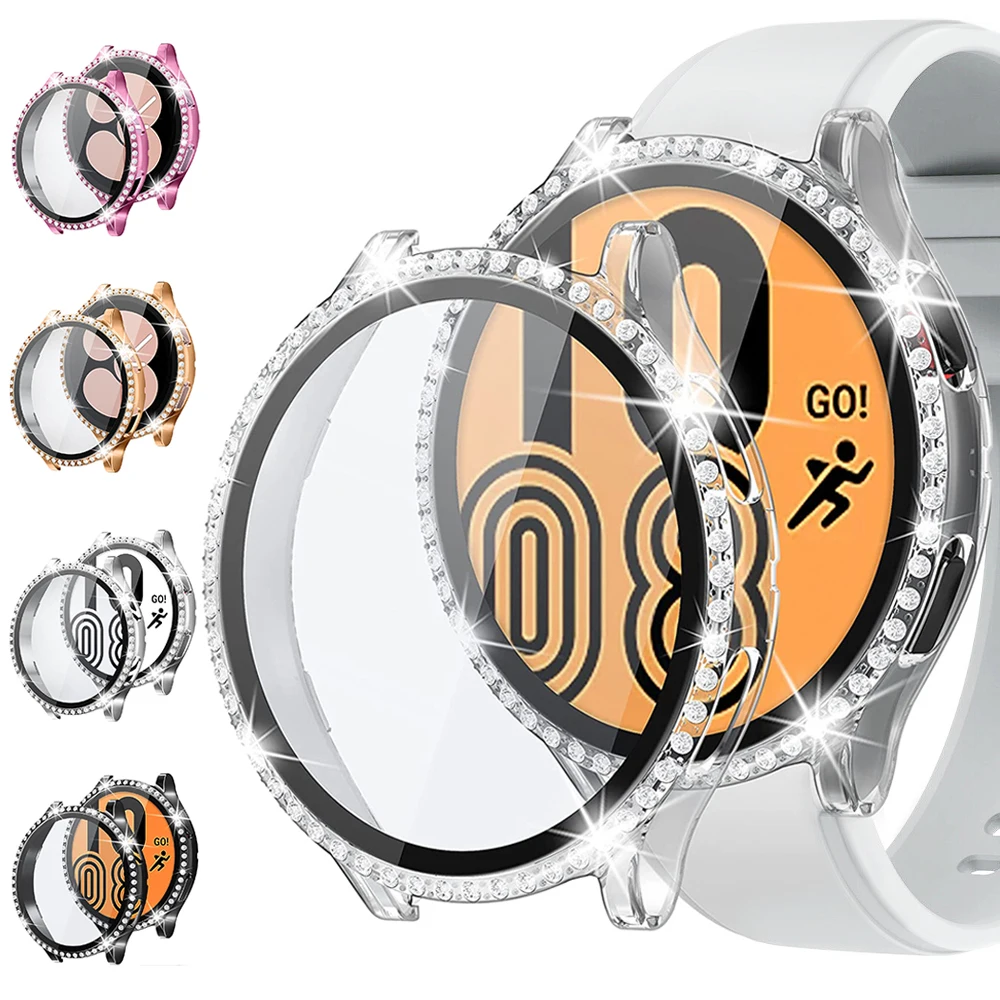 Screen Protector Case For Samsung Galaxy Watch 4, Shock-Proof Bumper Crystal Diamond Full Cover for Galaxy Watch 4 40MM 44MM