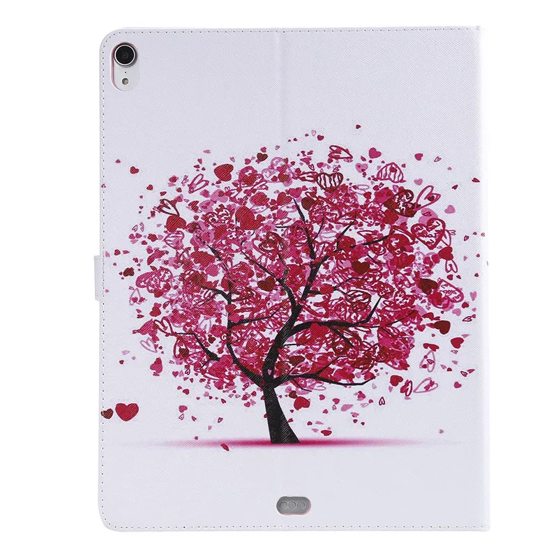 Wekays для Apple iPad Pro 12," мультфильм кошка дерево кожаный чехол для Coque Apple iPad Pro 12,9 дюйма чехол для телефона