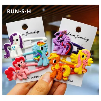 

2Pcs Baby Girls Kids Unicorn Mickey Cute Lol Mermaid Elastics Hair Bands Hairpins Hair Clips Headwear Barrette Hair Accessories