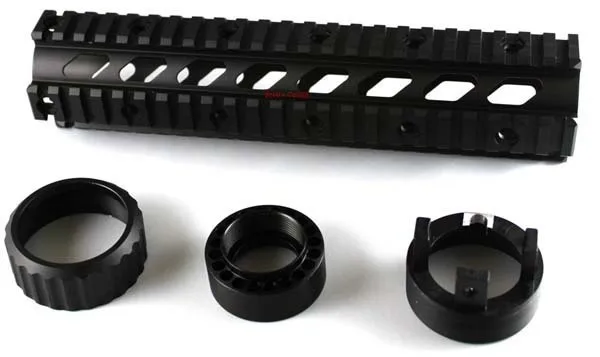 Векторная оптика AR15 M4 M16 223 5,56 плавающая защита рук средняя длина Quad Rail Mount система с черными резиновыми крышками